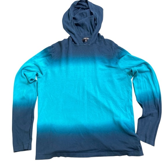 MICHAEL KORS Linen/Cotton Blend Ombré Lightweight Hoodie/Hooded Sweatshirt - XL - Picture 10 of 10